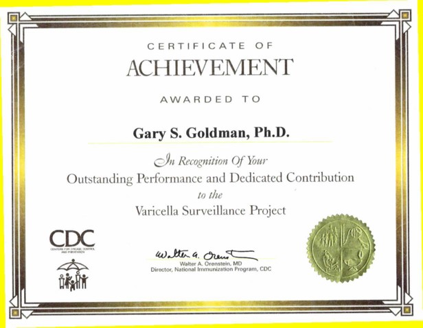 CDC Certificate of Acheivement